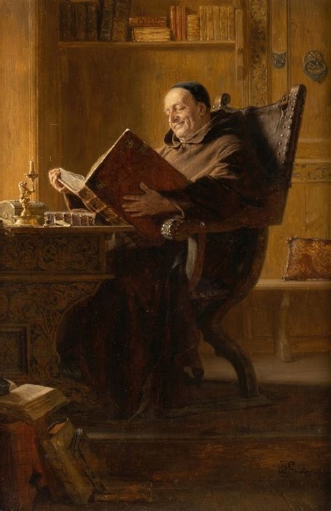 Studying Monk By Eduard Von Grützner Artvee