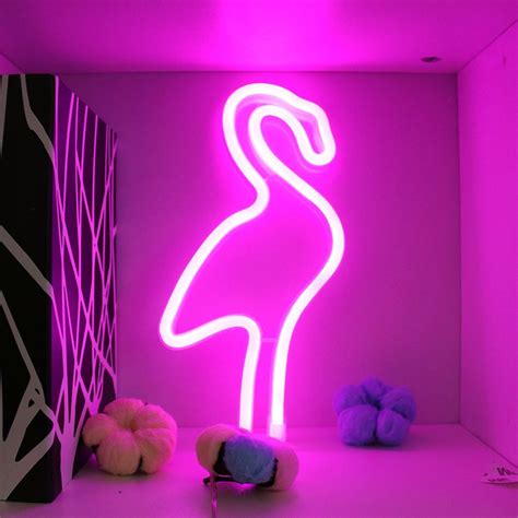 Buy Xiyunte Flamingo Neon Sign Pink Neon Light Signs For Wall Decor