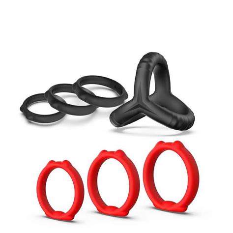 Different Sizes Silicone Penis Rings Set Enhancing Long Lasting Stronger For Men Sex