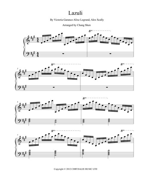 Lazuli Arr Chang Shen Sheet Music Beach House Piano Vocal