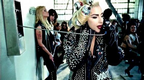 Gaga In A Studded Leather Jacket Lady Gaga Music Videos Lady Gaga