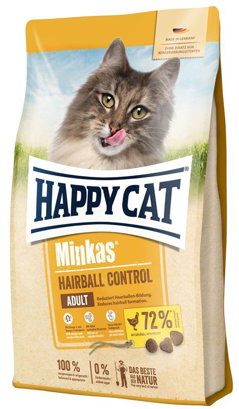ᐉ Корм для взрослых котов Happy Cat Minkas Hairball Control для ...