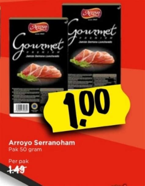 Arroyo Serranoham 50 Gram Aanbieding Bij Vomar Voordeelmarkt