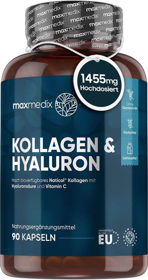 Kollagen Komplex Kapseln Mit Hyalurons Ure Vitamin C Coq Zink