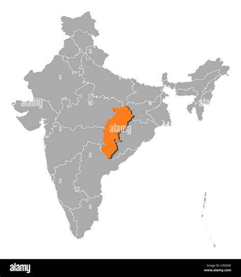 Map Of Chhattisgarh Hi Res Stock Photography And Images Alamy