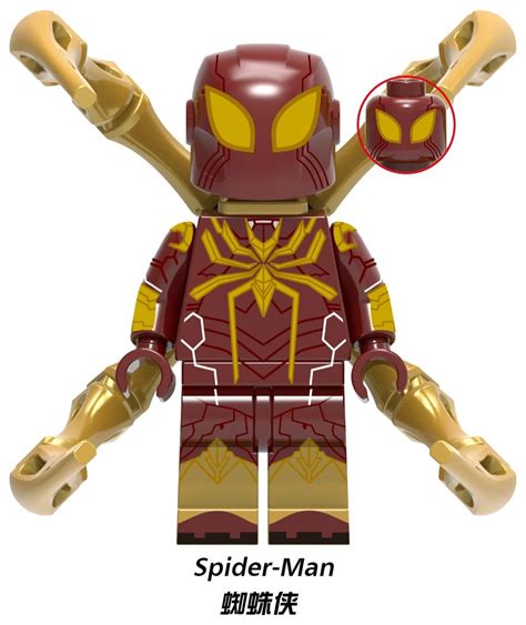 Iron Spider Spider-Man Minifigs Fit Lego