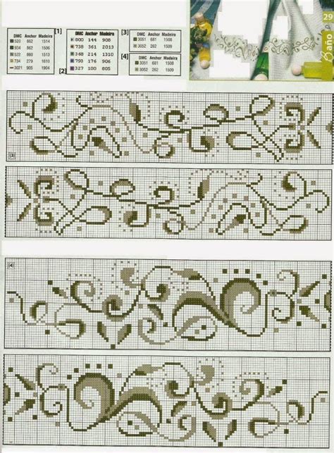 Two Cross Stitch Designs With The Same Pattern