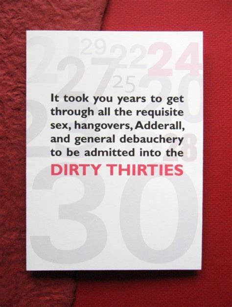 Funny Dirty Thirty Birthday Quotes - ShortQuotes.cc