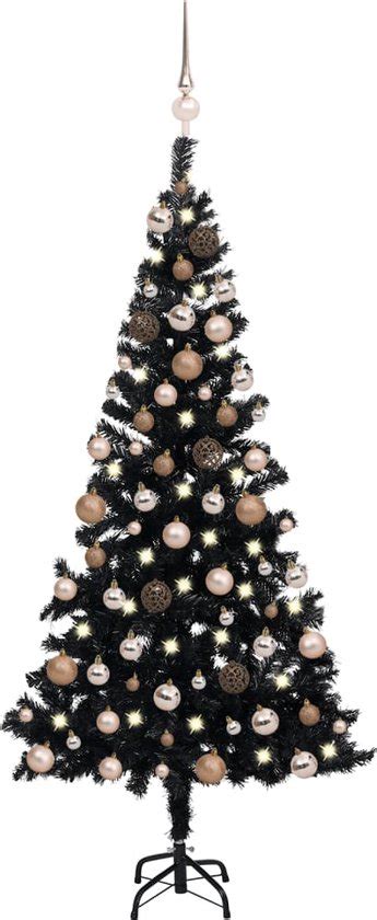 Prolenta Premium Kunstkerstboom Met LED S En Kerstballen 120 Cm PVC