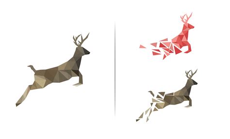 Jumping Deer Vector