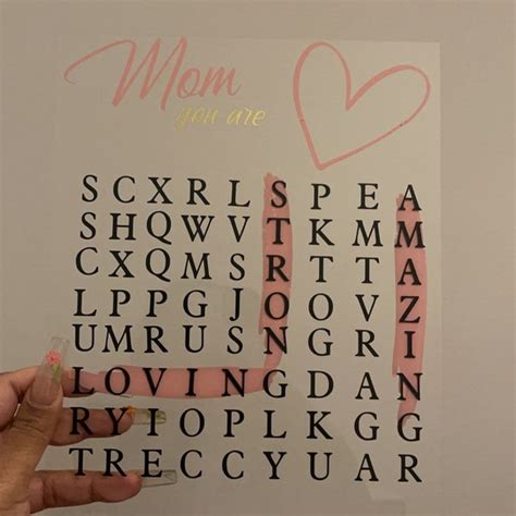 Mothers Day Word Search Svg Etsy