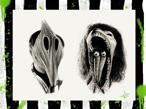 My Drawing Of Beetlejuice Characters Adam And Barbara Tristheartisr Fanart