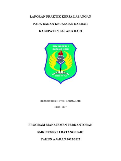 Laporan Praktik Kerja Lapangan Pdf Karier And Perkembangan