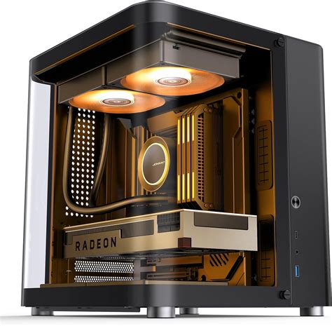 JONSBO TK 1 Black Micro ATX Mini Tower Computer CASE Hyperboloid Glass