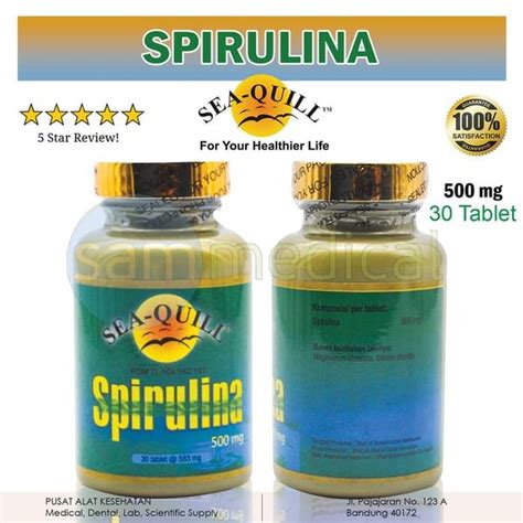 Jual Vitamin Sea Quill Supplement SPIRULINA 500 Mg ORIGINAL Isi 60 Di