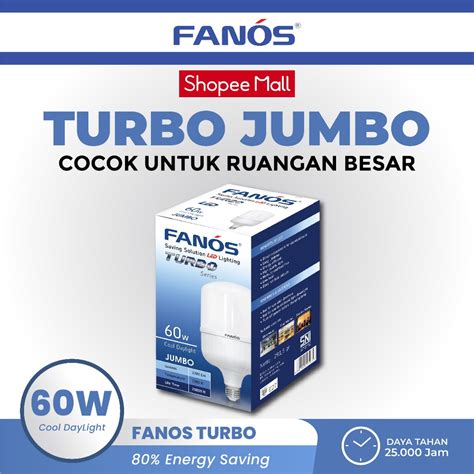 Jual Fanos Turbo Bohlam LED JUMBO 60W Lampu LED Bohlam T Bulb