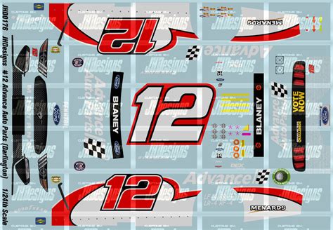 JH Designs Ryan Blaney 2021 CUP #12 Advance Auto Parts (Darlington) 1 ...