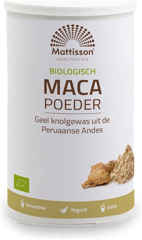 Mattisson Biologische Maca Poeder Adaptogeen Gram Bol