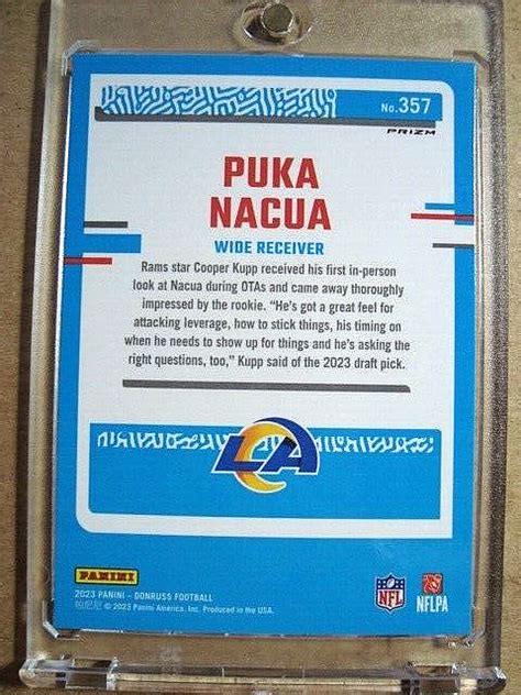 2023 Puka Nacua Panini Donruss Optic Rated Rookie Pink Prizm RC MINT