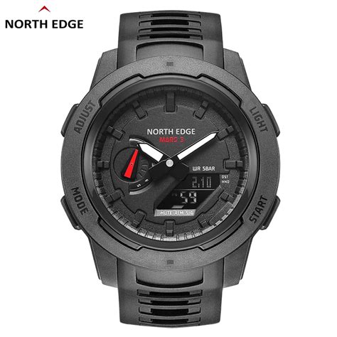 NORTH EDGE Sports Watch Pedometer Lightweight Shockproof Waterproof 50m