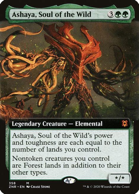 Ashaya Soul Of The Wild Extended Art Zendikar Rising Magic The