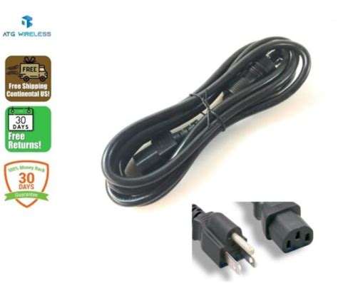 Extra Long Ac Wall Power Cord For Led Tv Computer Ps Ps Ps Feet