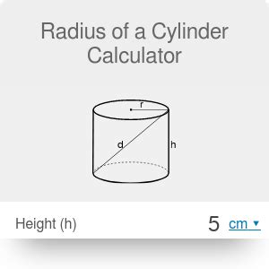 Radius of a Cylinder Calculator