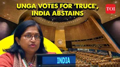 Why India Abstained In UN S Gaza Resolution India News Times Of India