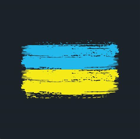 Ukraine Flag Brush Strokes. National Flag 6738564 Vector Art at Vecteezy