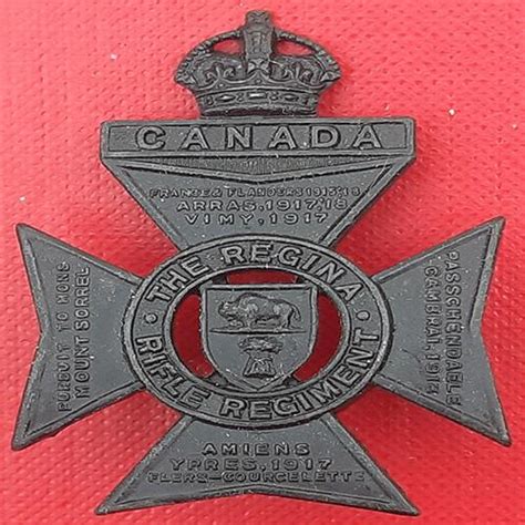 Canada The Royal Regina Rifles Regiment Kings Crown Blackened