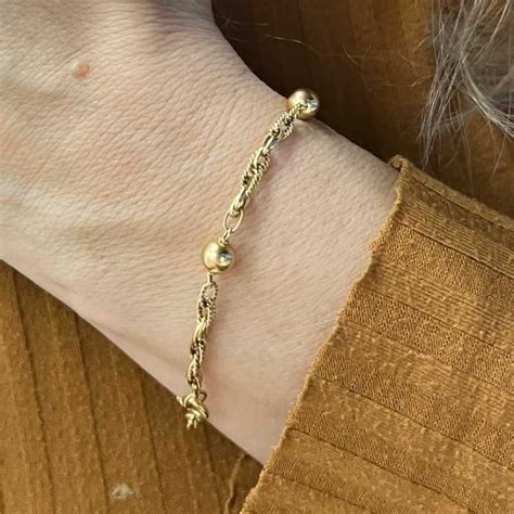 Pulseira Bolas Lisas Em Ouro K Amarelo Em M O Como Nova Venteira