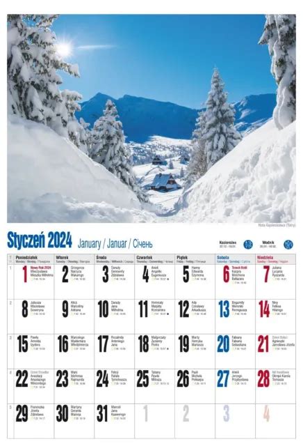 Polish Calendar Polski Kalendarz Scienny Polskie Klimaty