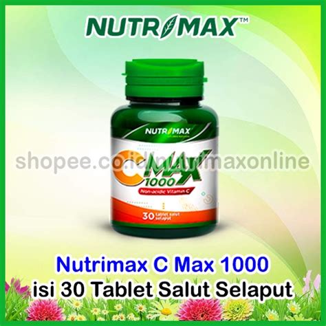 Jual Nutrimax C Max 1000 Mg Vitamin Cmax 1000mg Isi 30 Tablet Shopee