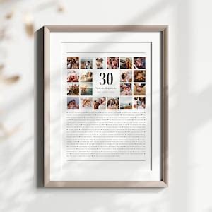 Fully Editable Template Reasons We Love You Photo Collage Etsy