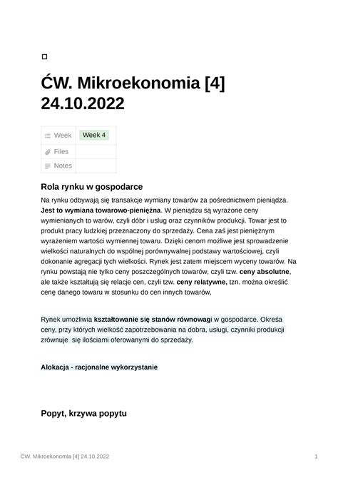 W Mikroekonomia Rozdzia Podstawy Ekonomii Milewski W