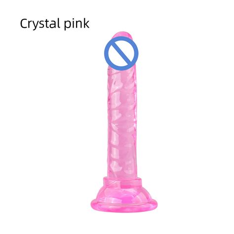 Mini 5 8inch Realistic Jelly Dildo With Super Strong Suction Cup Sex