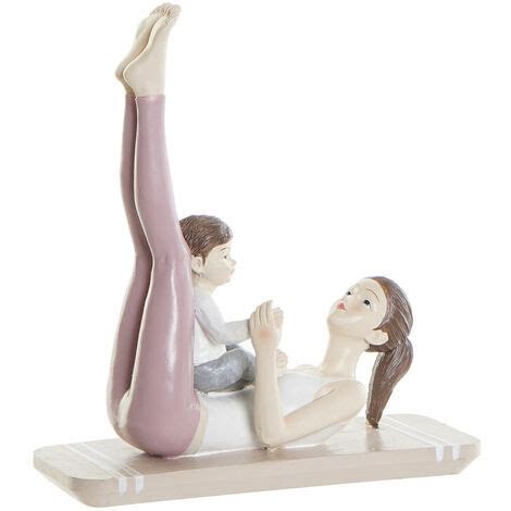 Figura Decorativa Dkd Home Decor Rosa Yoga Scandi X X Cm