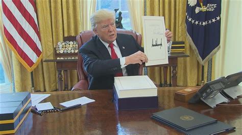 President Donald Trump Signs Tax Cuts And Jobs Act In Oval Office Abc News Special Report