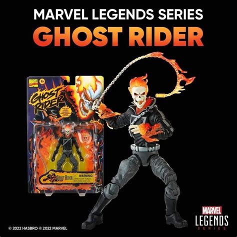 Pre Order Hasbro Marvel Legends Ghost Rider Action Figure Retro Carded