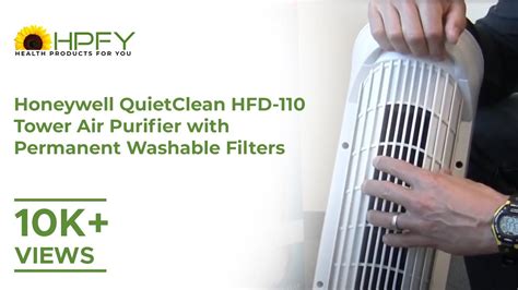 Honeywell Quietclean Hfd 110 Tower Air Purifier With Permanent Washable Filters Youtube