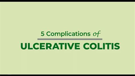 5 Complications Of Ulcerative Colitis Youtube