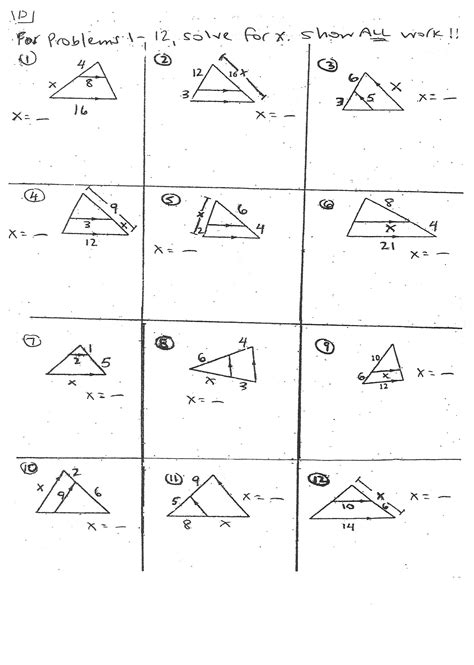 Midsegments Of Triangles Worksheets