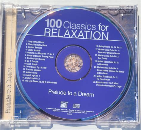 100 Classics For Relaxation Prelude To A Dream Various Time Life 2008 Cd Ebay