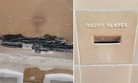 Did You Know Some Old Homes Have Slots For RAZOR BLADE Disposal In The