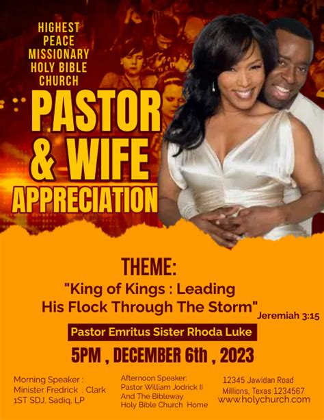 Pastors Wife Appreciation Flyer Church A Template Postermywall