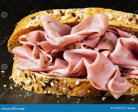 Rustic Italian Mortadella Sandwich Stock Image Image Of Disease Junk