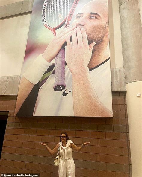 Brooke Shields Shares A Snap Of Her Ex Andre Agassi At The Us Open