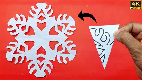 Paper Cutting Design ️ How To Make A Snowflake Out Of Paper 🎄 Easy Paper Crafts