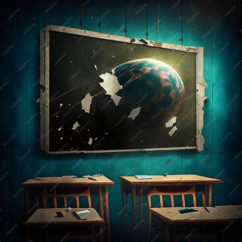 Premium Photo Blackboard Chalkboard Visual Aid Classroom School Desk Lecture Room Background