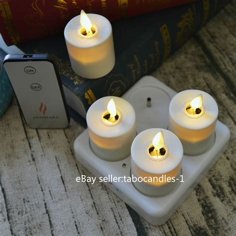 Luminara Flickering Rechargeable Tea Light Flameless Led Candles For